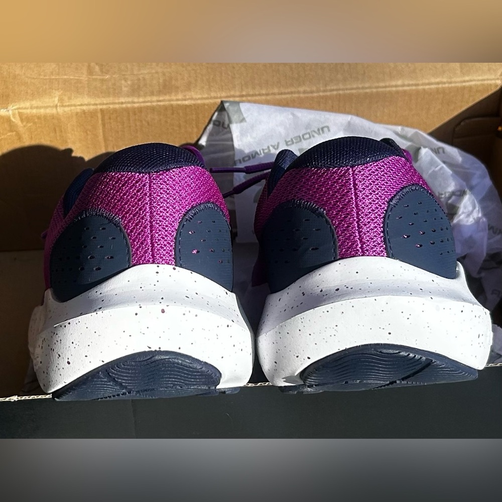 NWT UNDER ARMOUR  Purple & Navy Women's Athletic Sneaker Shoes Size 10.5 - Picture 5 of 8